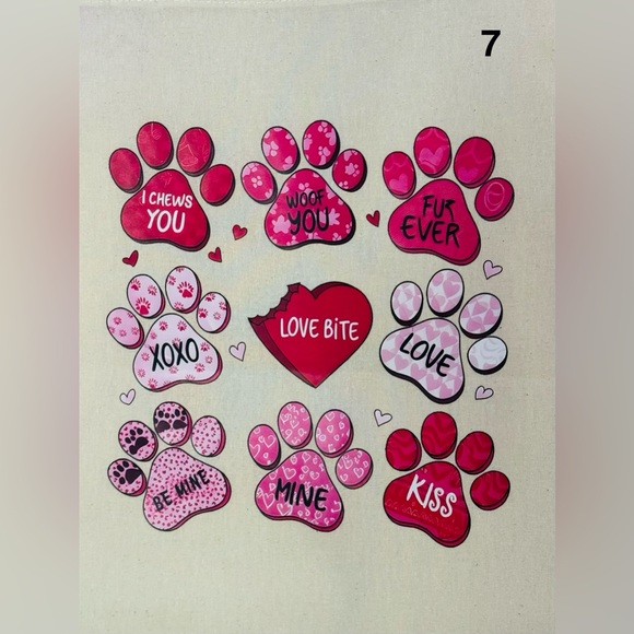 Valentine's Day Handcrafted Canvas Tote - Picture 9 of 10